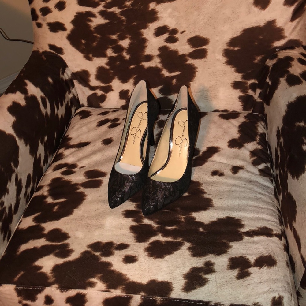 Jessica Simpson - Black and Silver Shoes